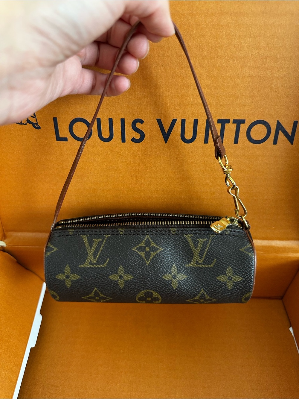 Authentic Louis Vuitton Mini Papillon Pochette in Monogram Canvas